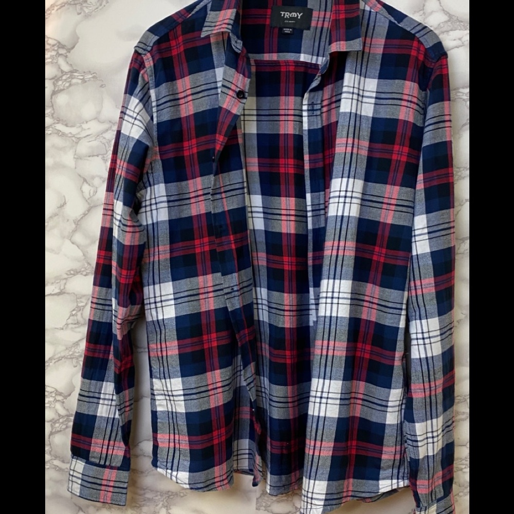 Plaid Long Sleeve Oversized Shirt